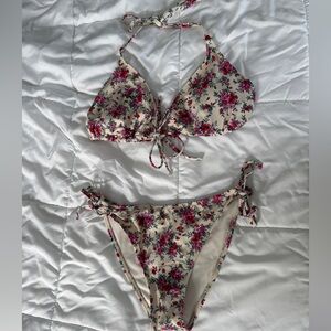 Floral Print Bikini Set. See Description for Sizing.